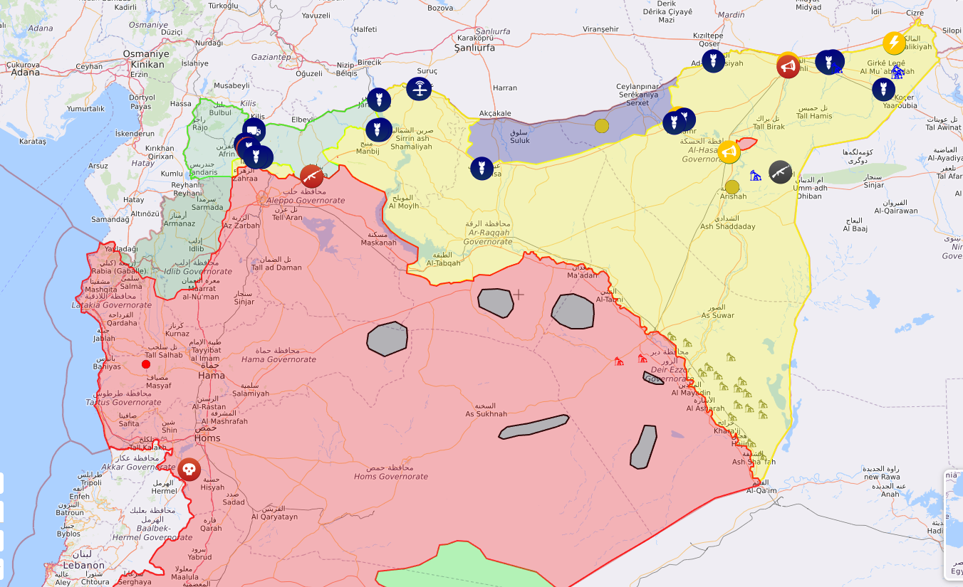 Syria Map | Counties And Cities In Syria