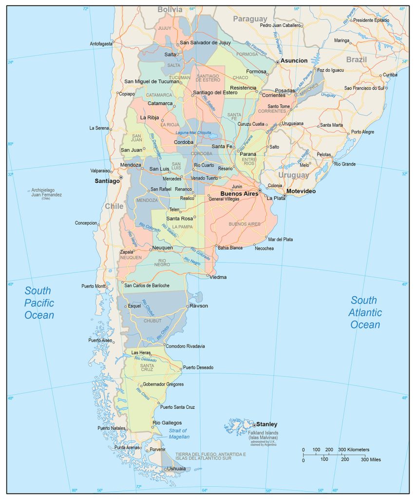 political map of Argentina