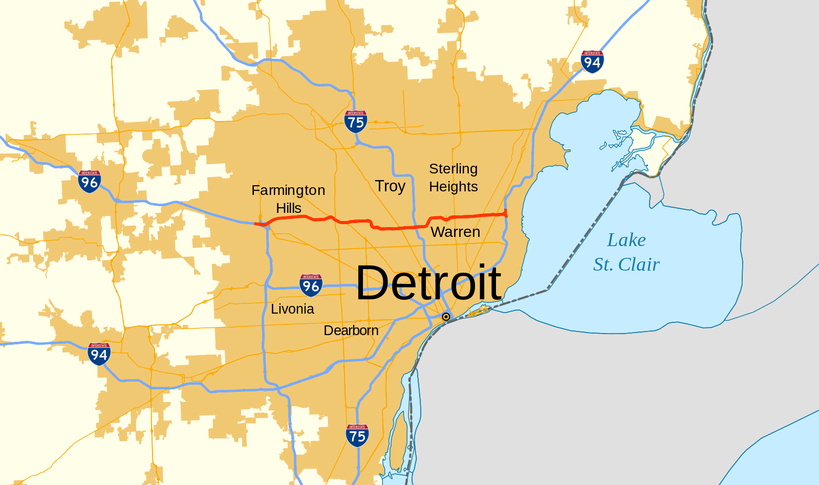 Map Of Sterling Heights Michigan Streets And Neighborhoods