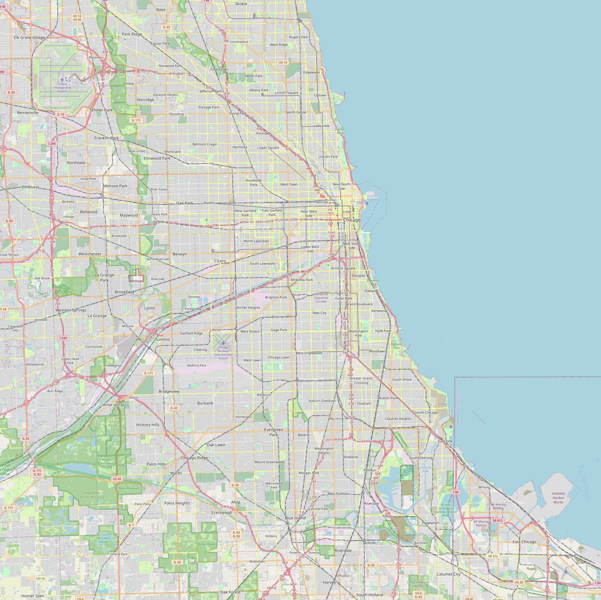 Map of Chicago, Illinois | Streets and neighborhoods