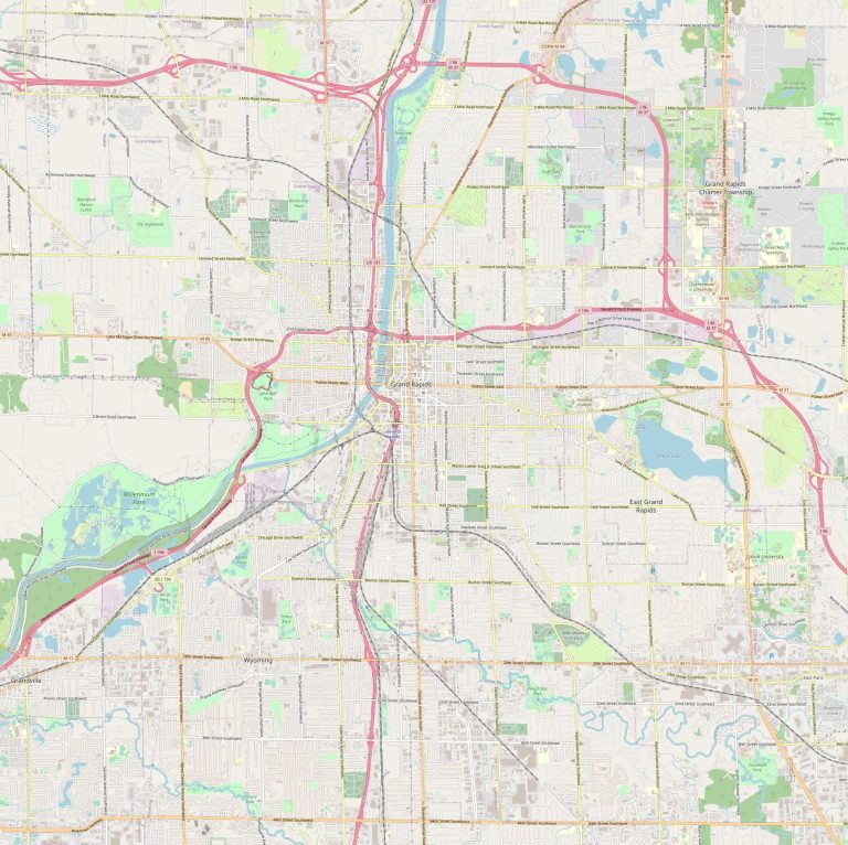 Map of Grand Rapids, Michigan | Streets and neighborhoods