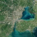 Satellite image of Detroit in good quality
