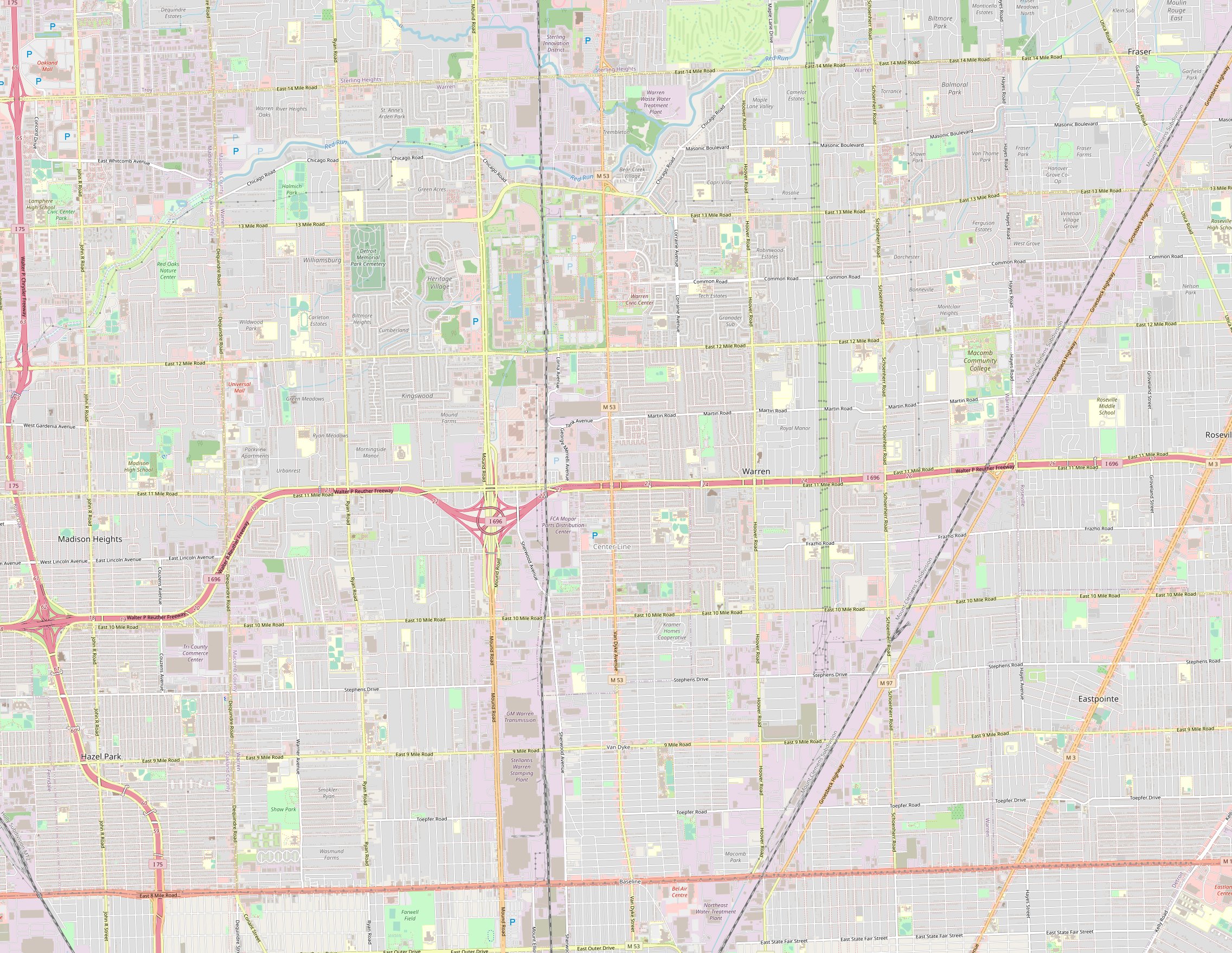 Map Of Warren, Michigan | Streets And Neighborhoods