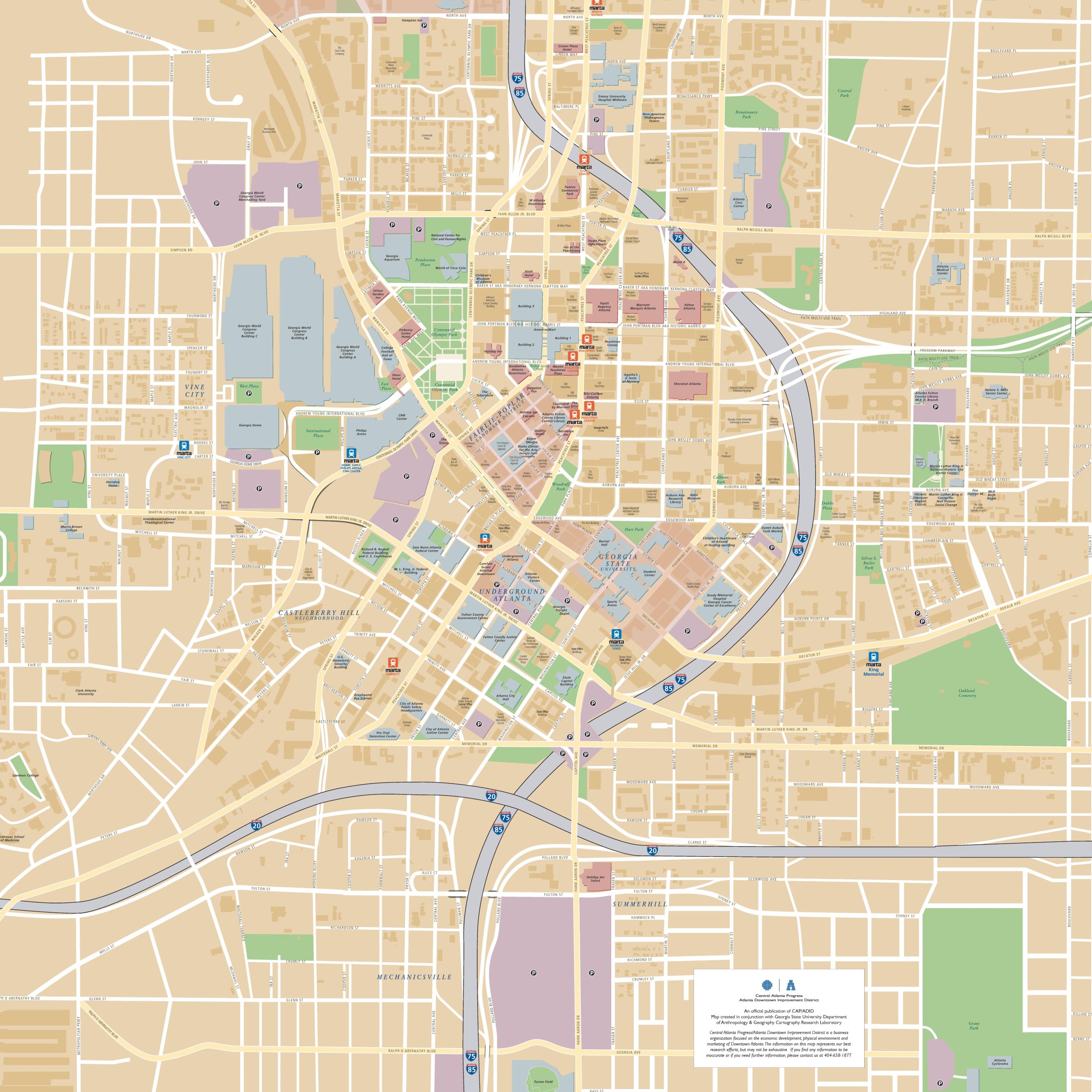 Map of Atlanta, Georgia | Streets and neighborhoods