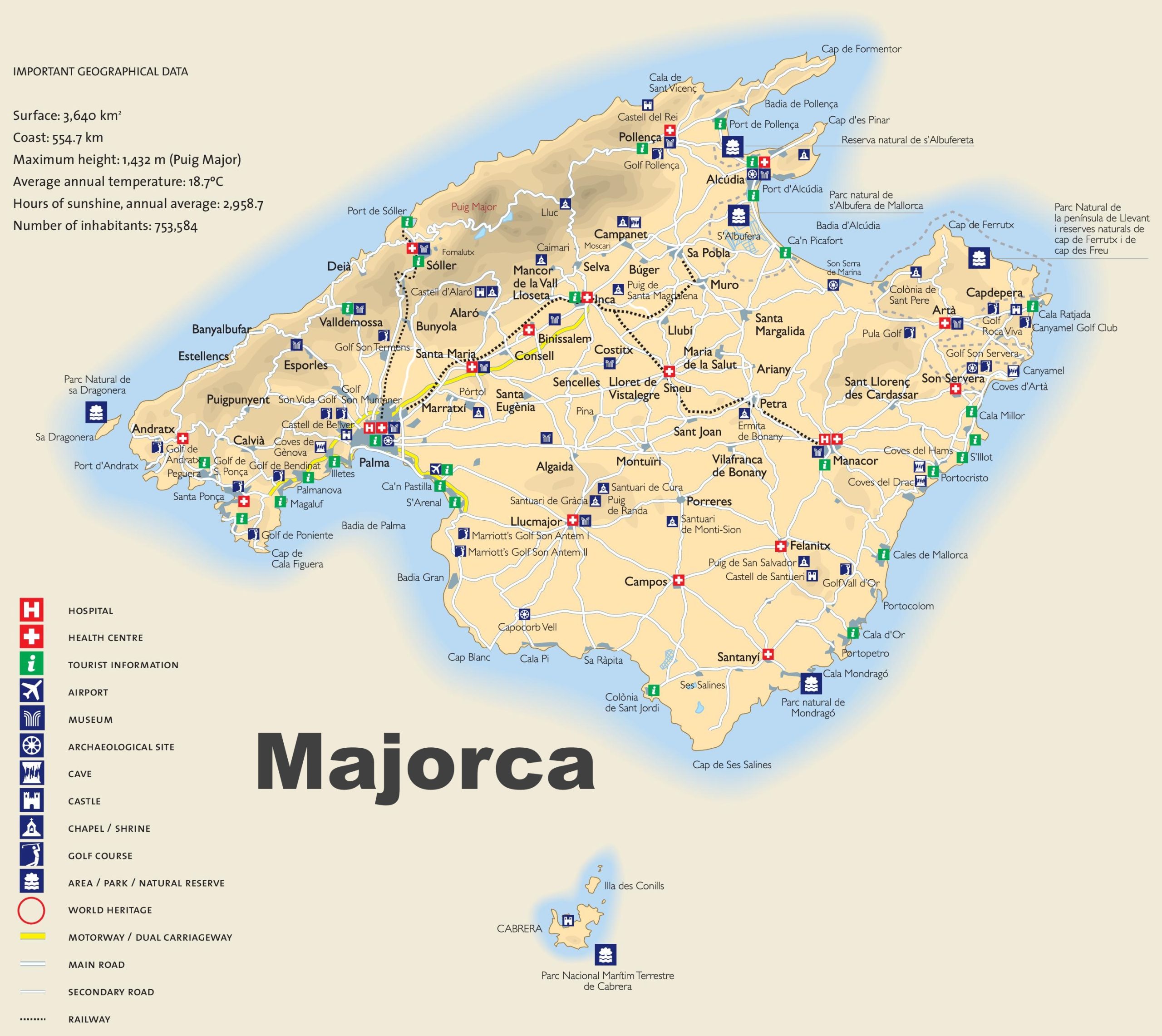 Majorca Resorts Map Scaled 