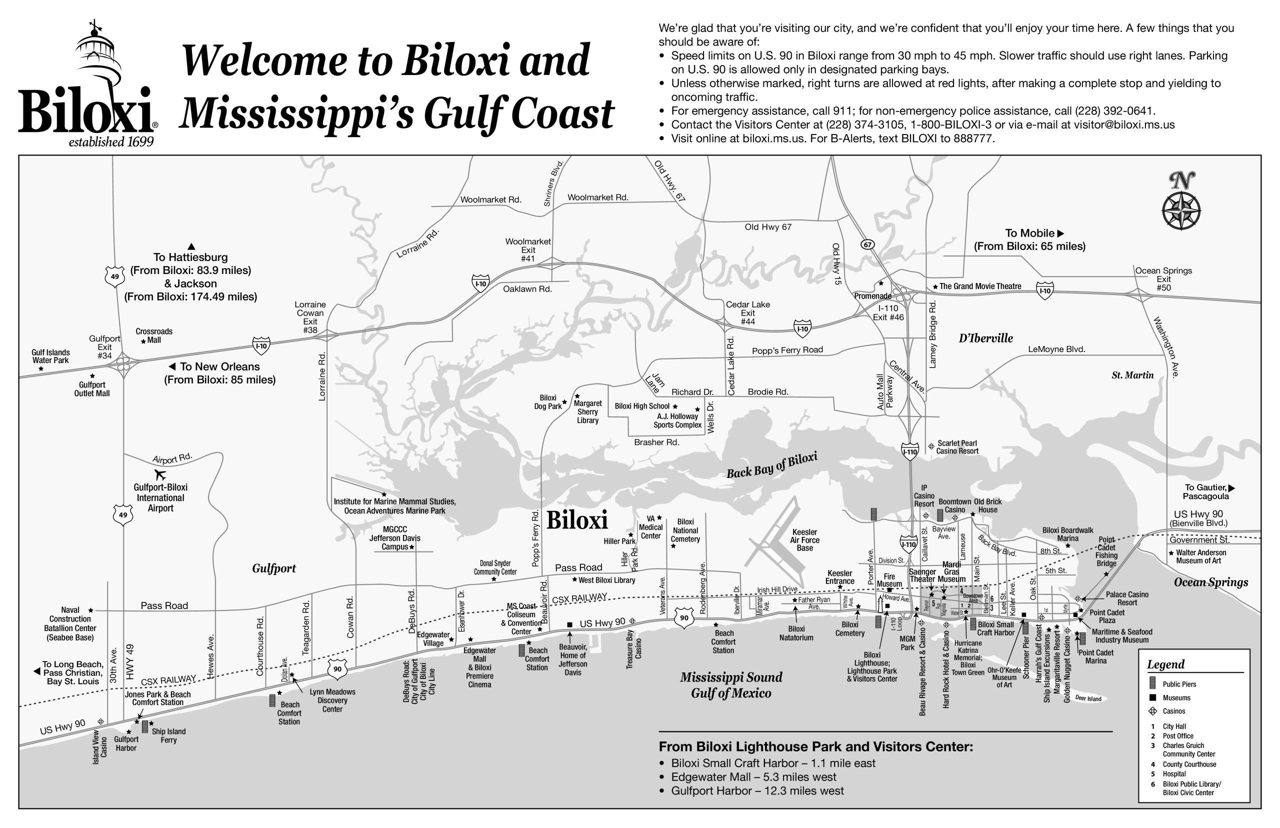 Map Of Biloxi Mississippi Streets And Neighborhoods