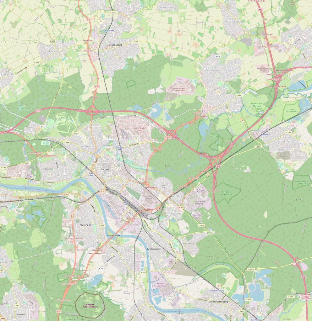 Hanau map
