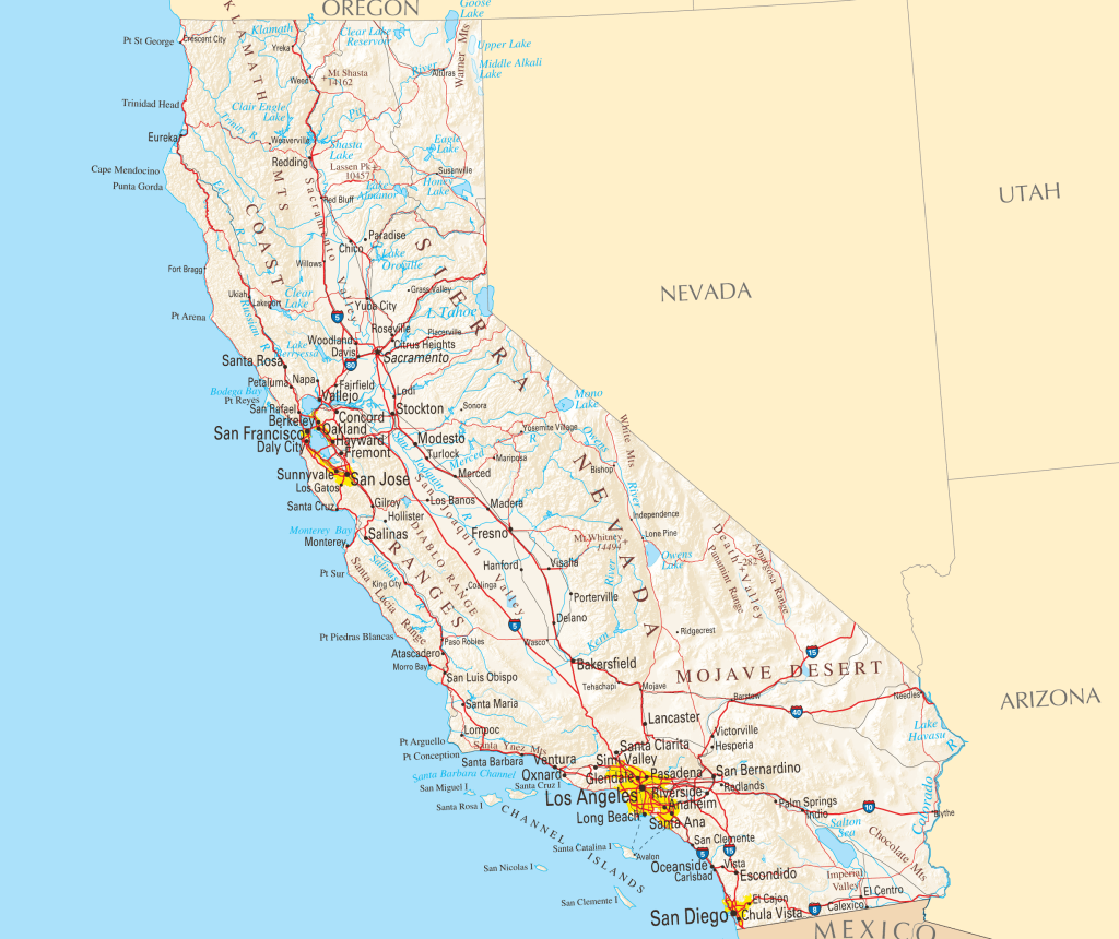 Location of Northern California on the US map