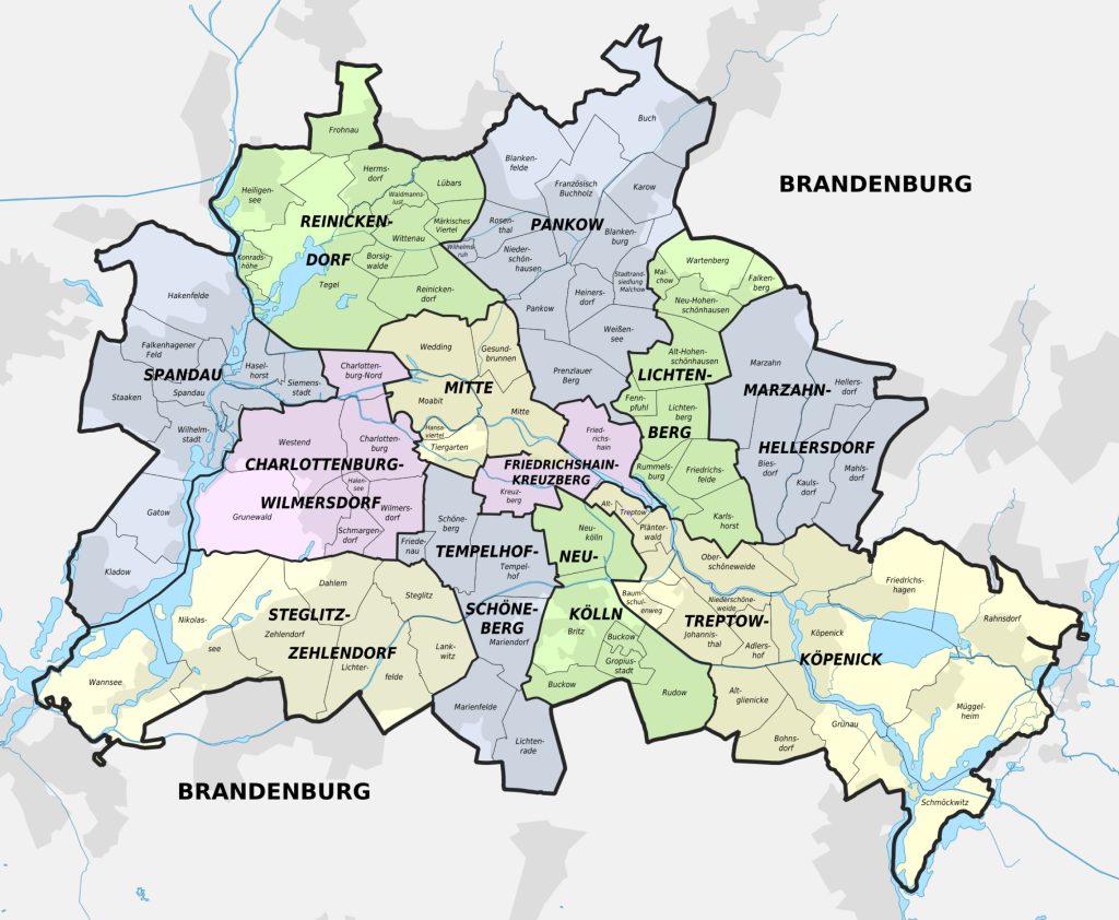 Berlin districts map
