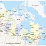 Political map of Canada with borders and neighboring states