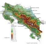 Topography Republic of Costa Rica