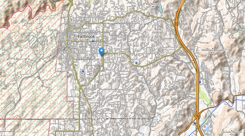 Fallbrook topographic map