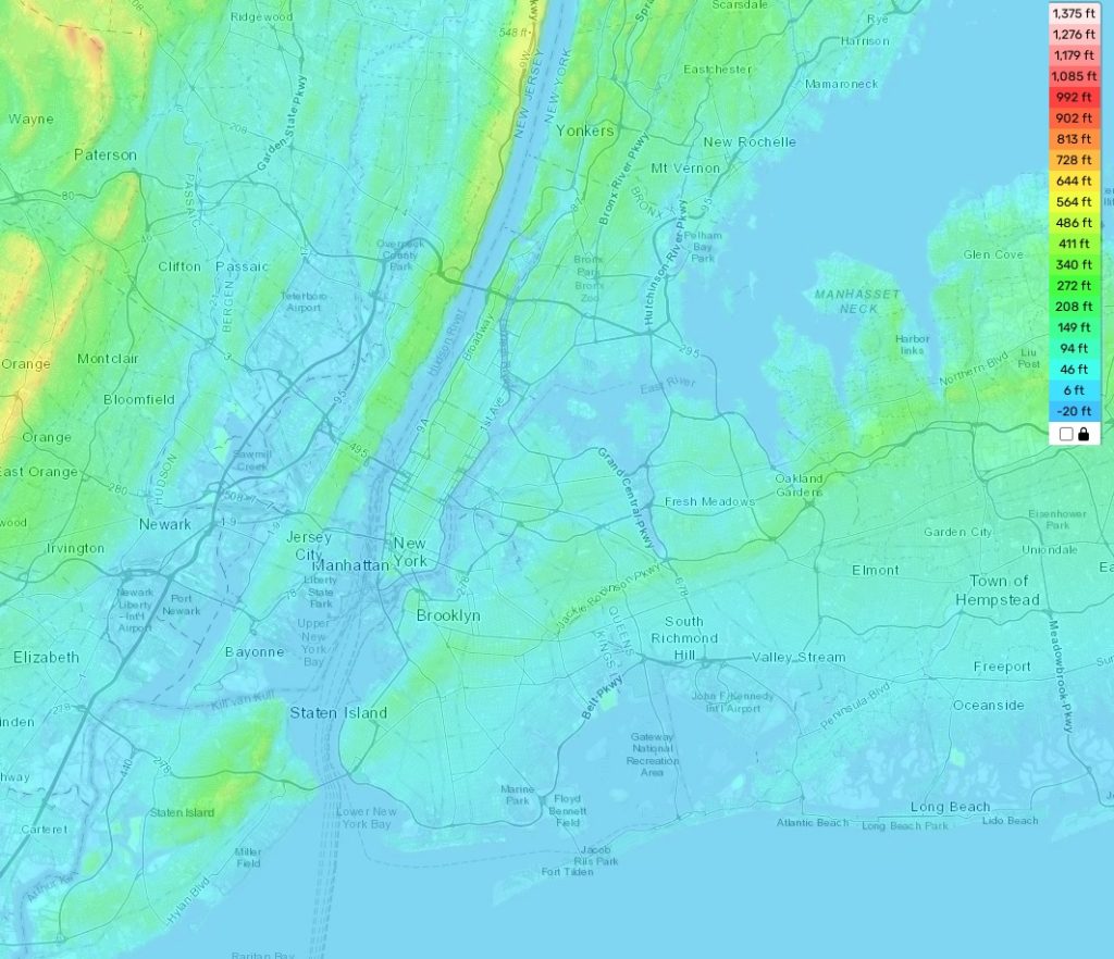 Topography New York