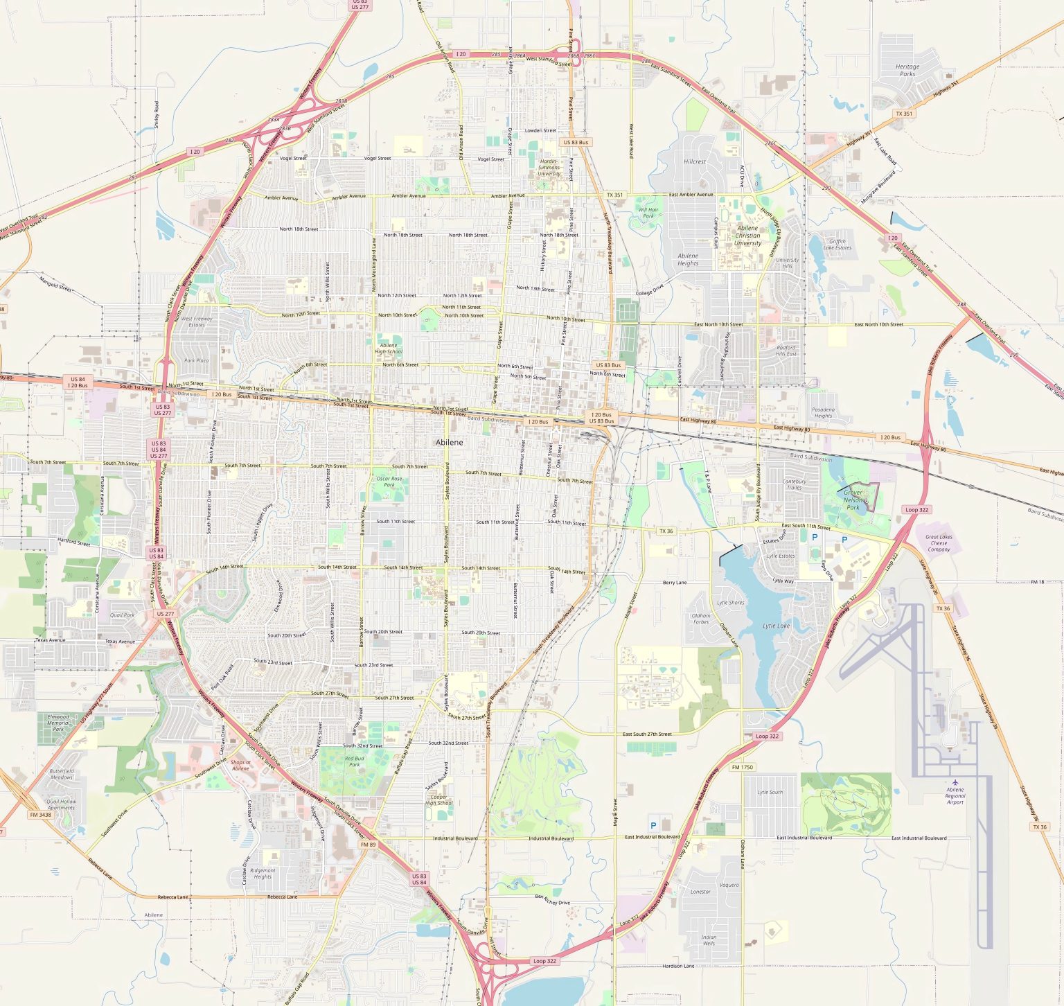 Abilene World Map Guide 0659