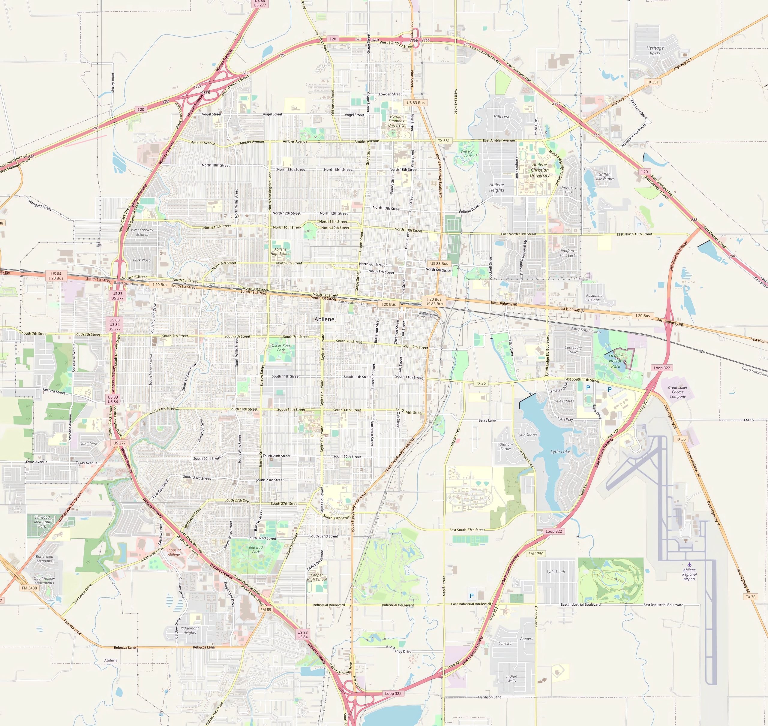 Abilene – World map guide