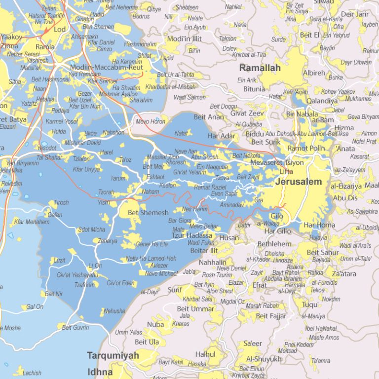 Map of the Gaza Strip with cities - political and satellite